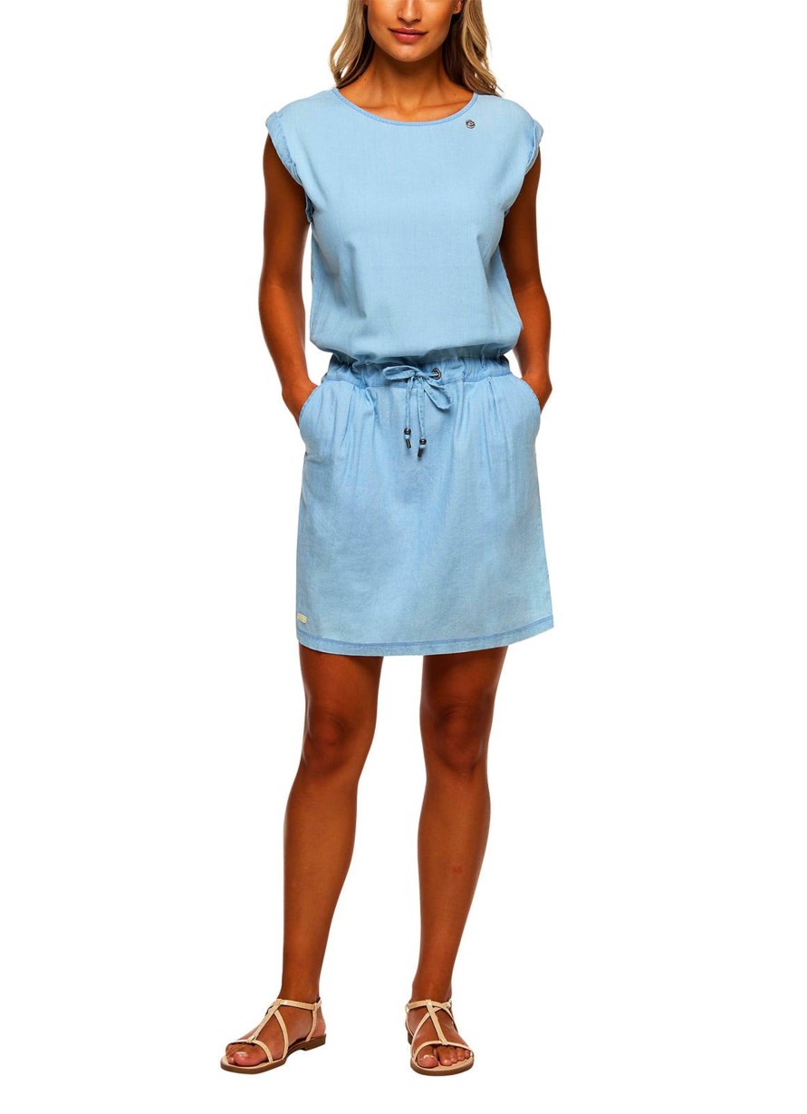 Damen Ragwear | Ragwear Kleid Mascarpone Denim Light Blue