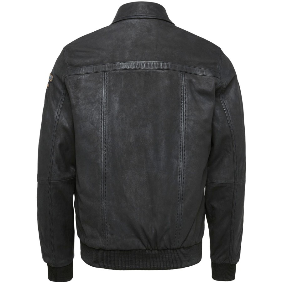 Herren PME Legend | Pme Legend Leder Bomberjacket Summer Hudson 2.0 Sh Moonless Night