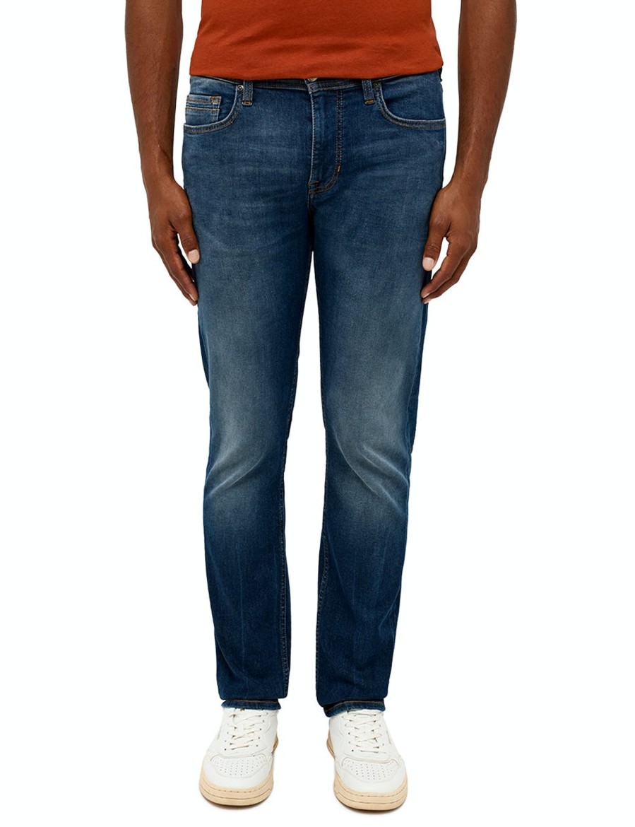 Herren Mustang | Mustang Jeans Vegas Slim Fit Misty Blue Extra Lang