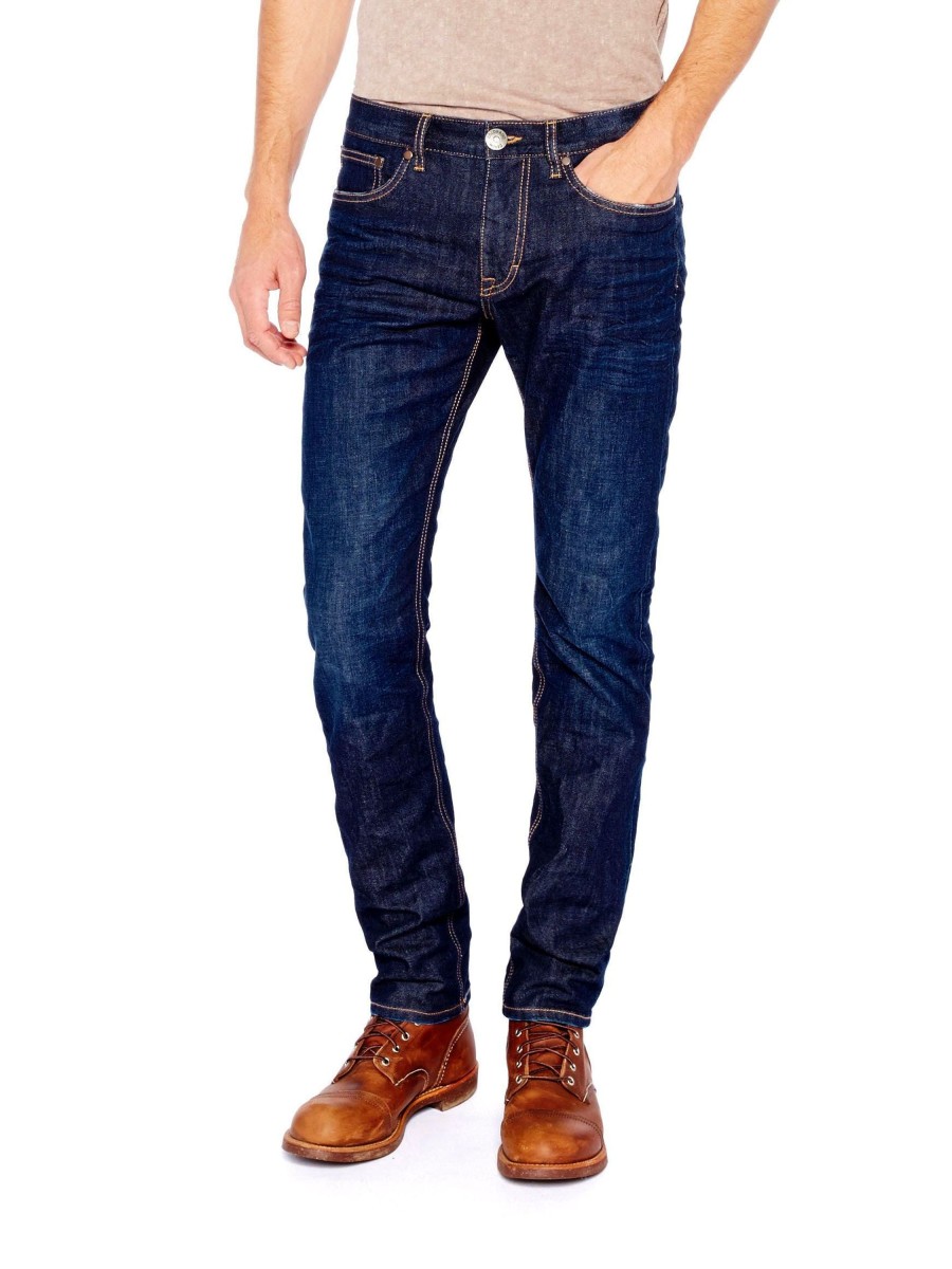 Herren Revils | Revils Jeans 305 Dark Blue Stretch Extra Lang Dark Blue Used