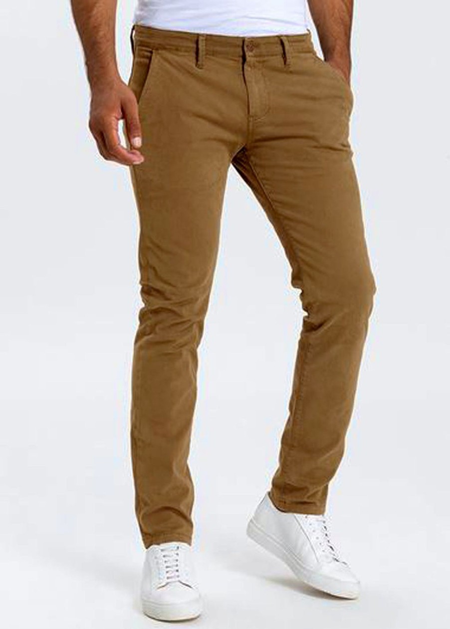 Herren Cross | Cross Chino Hose Tapered Fit Camel