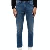 Herren Mustang | Mustang Jeans Oregon Slim Fit Sea Blue Used Extra Lang