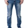 Herren Blue MonBest | Blue Monkey Jeans Freddy 4588 Slim Fit Bleached Blue