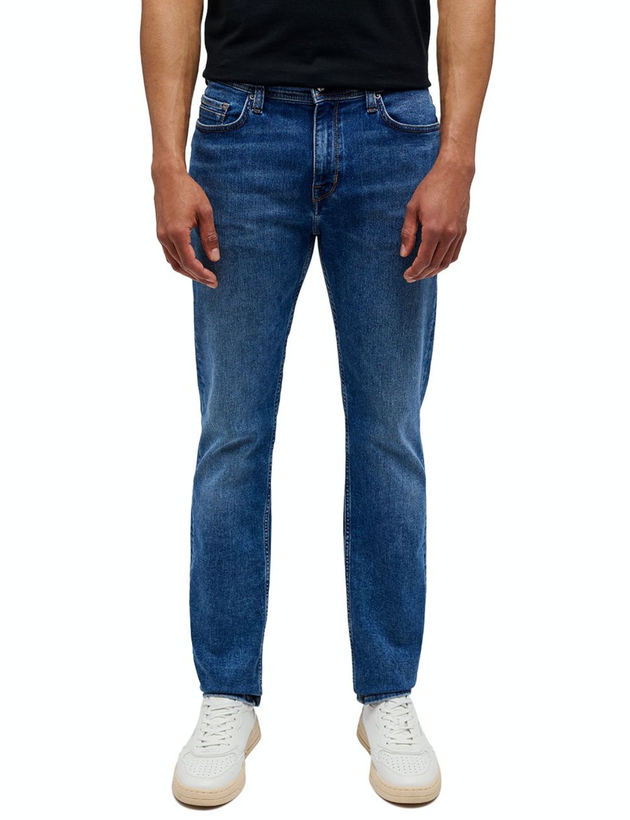 Herren Mustang | Mustang Jeans Vegas Slim Fit Extra Lang Dusk Blue