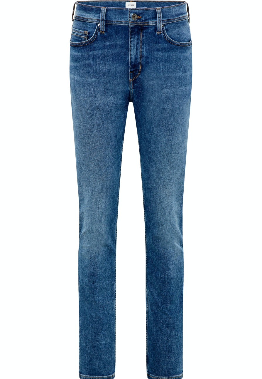 Herren Mustang | Mustang Jeans Vegas Slim Fit Extra Lang Dusk Blue