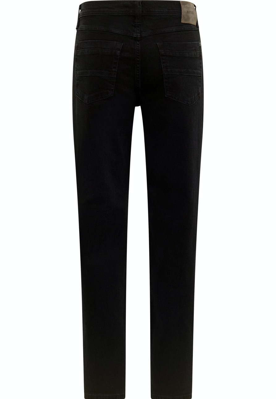 Herren Mustang | Mustang Jeans Washington Straight Fit Black Extra Lang