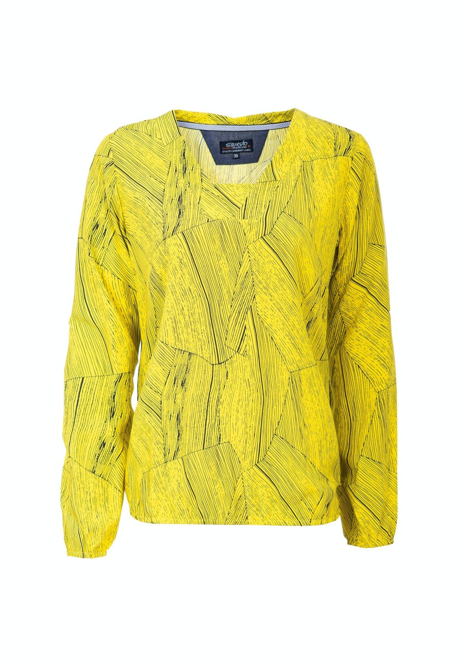 Damen Soquesto | Soquesto Langarm-Bluse Laeticia Gelb Bright Lemon