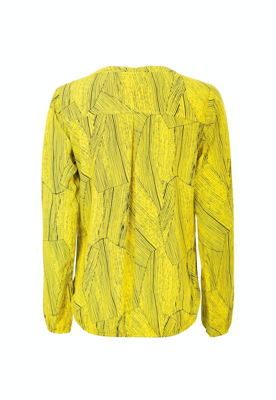 Damen Soquesto | Soquesto Langarm-Bluse Laeticia Gelb Bright Lemon