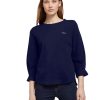 Damen Tom Tailor Denim | Tom Tailor Denim Sleeve Sweater Navy