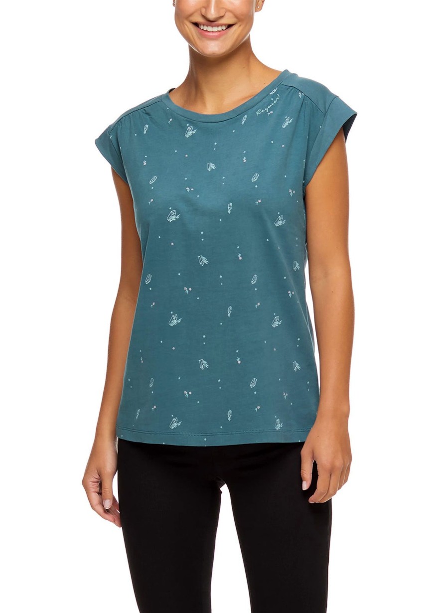 Damen Ragwear | Ragwear Top Petulla Crystal Organic Deep Ocean