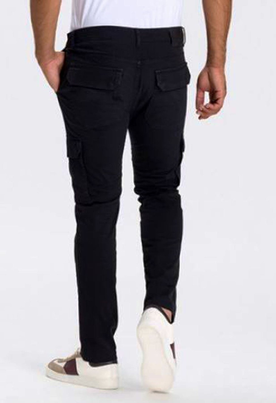 Herren Cross | Cross Cargohose Tapered Fit Black