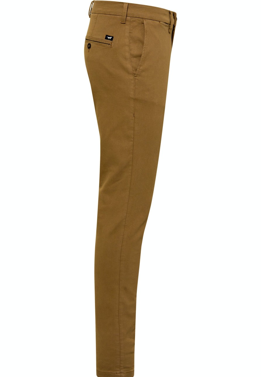 Herren Mustang | Mustang Beflex Chino Hose Extra Lang Sand