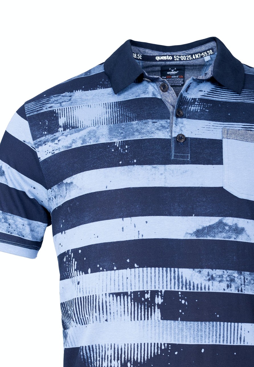 Herren Questo | Questo Poloshirt Erwin Nautical Blue