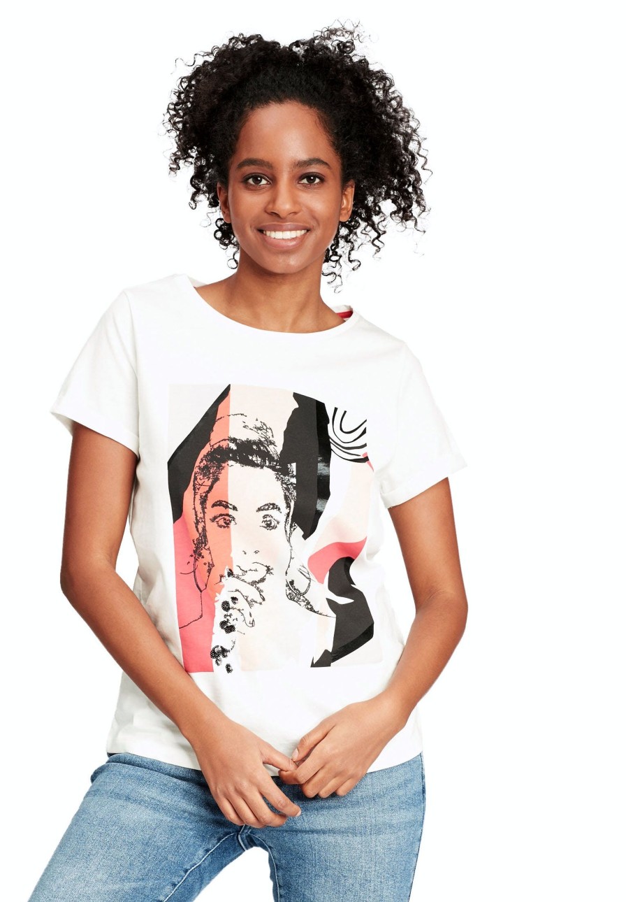 Damen Betty Barclay | Cartoon Shirt Kurz 2210 Offwhite