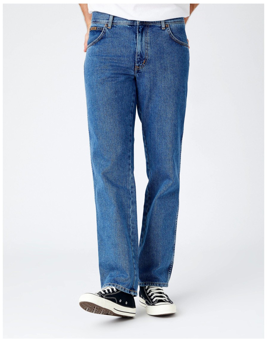 Herren Wrangler | Wrangler Texas Jeans Regular Fit Stonewash