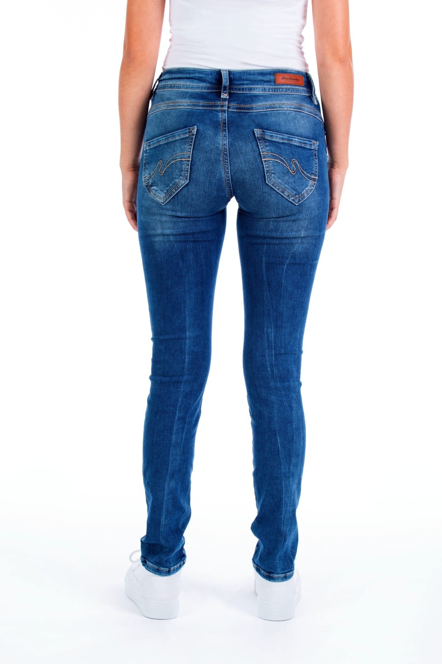 Damen Blue MonWholesale | Blue Monkey Jeans Laura 0001 Slim Fit Light Blue