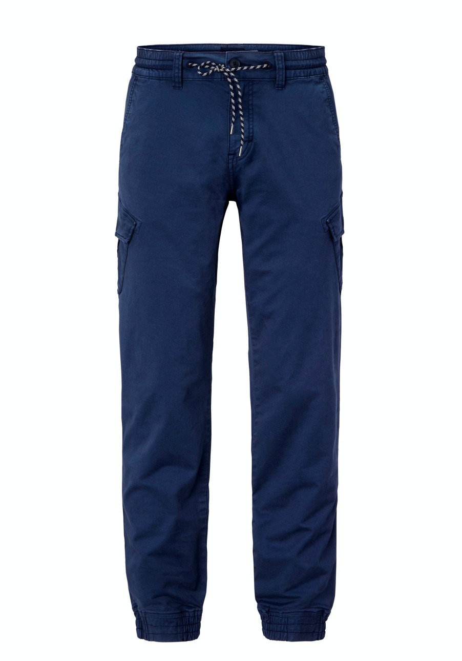 Herren Paddock's | Paddock'S Mason Cargohose Tapered Fit Extra Lang Navy