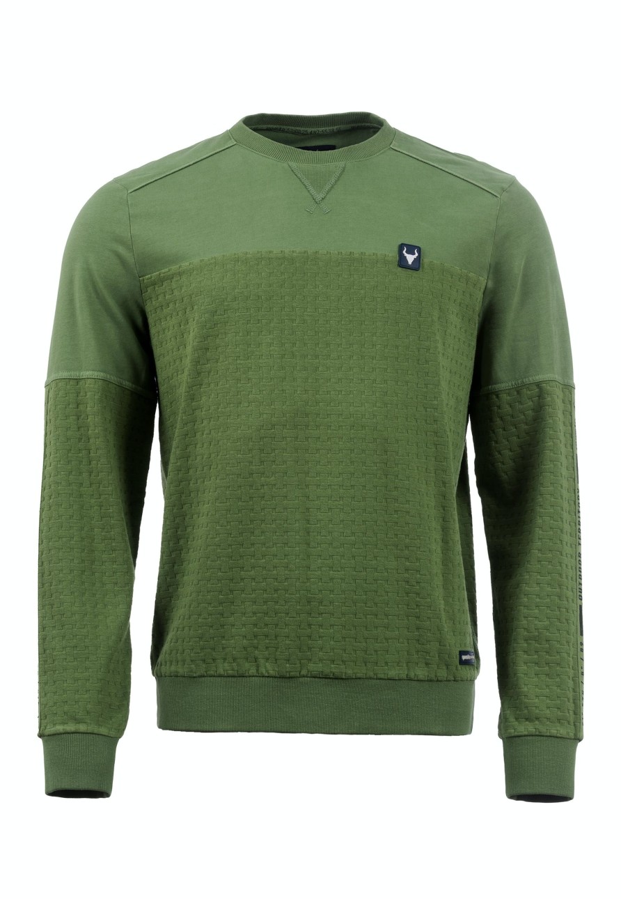 Herren Questo | Questo Sweatshirt Fips English Ivy