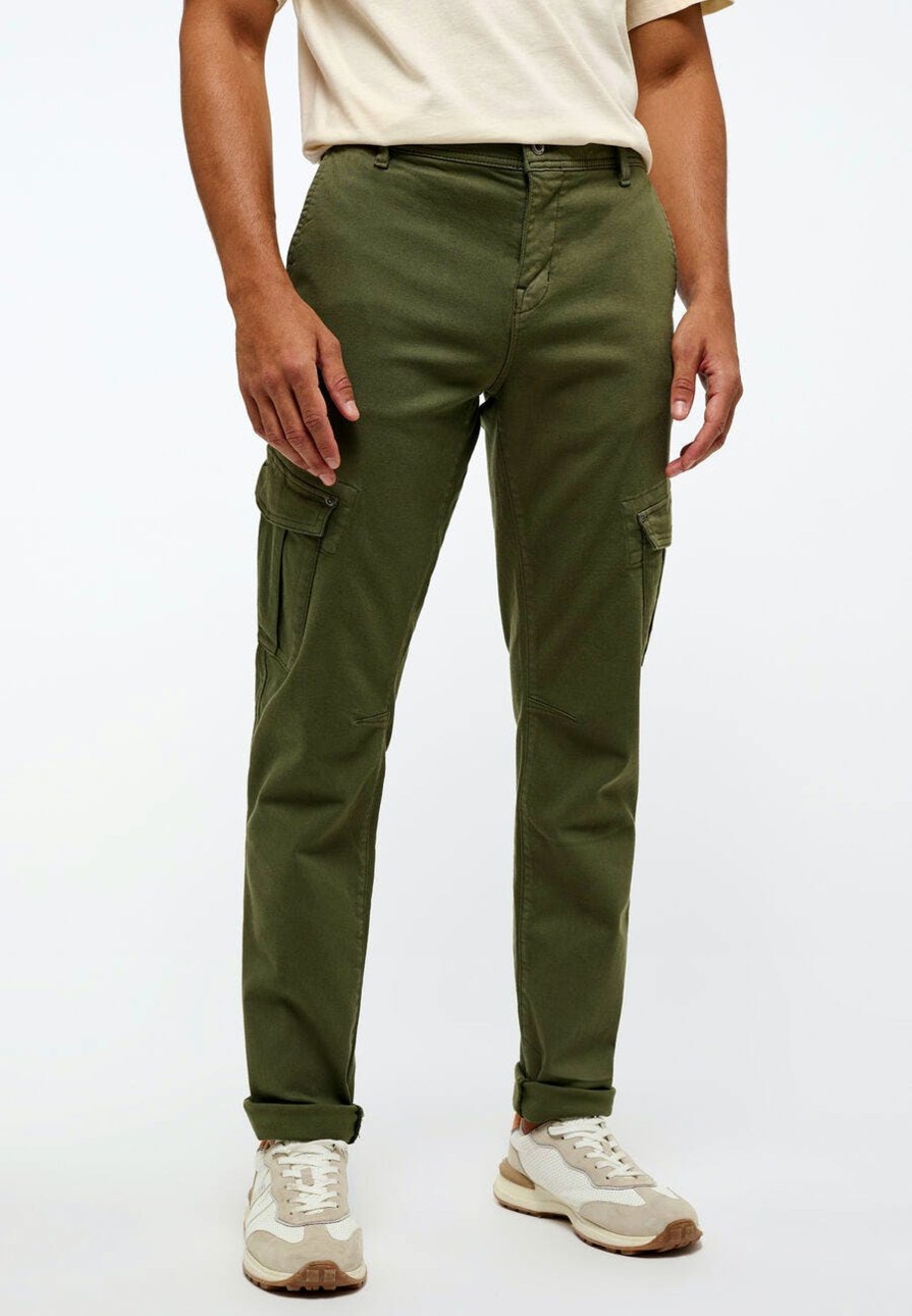 Herren Mustang | Mustang Cargo Chino Hose Regular-Fit Extra Lang Green