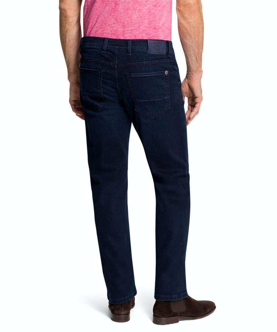 Herren Pioneer Jeans | Pioneer Jeans Rando Extra Lang Dark Blue Used