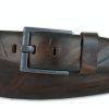 Herren Bernd Gu00f6tz | Bernd Gu00F6Tz 4,5 Cm Walkledergu00Fcrtel Gepru00E4Gt Dunkelbraun