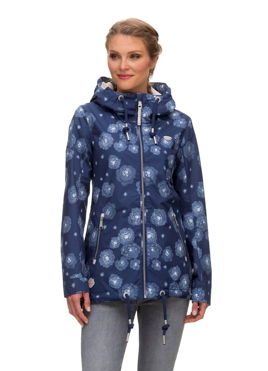 Damen Ragwear | Ragwear U00Dcbergangsjacke Zuzka Flower Indigo Blue