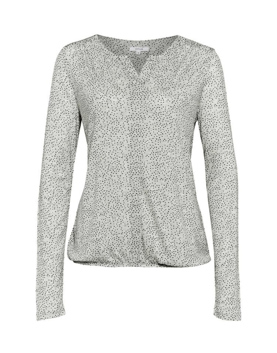 Damen Opus | Opus Langarmshirt Sandri Grau