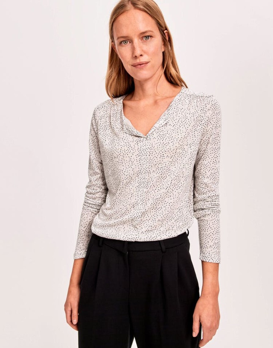 Damen Opus | Opus Langarmshirt Sandri Grau