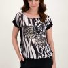 Damen Monari | Monari Blusenshirt Animal Print Schwarz