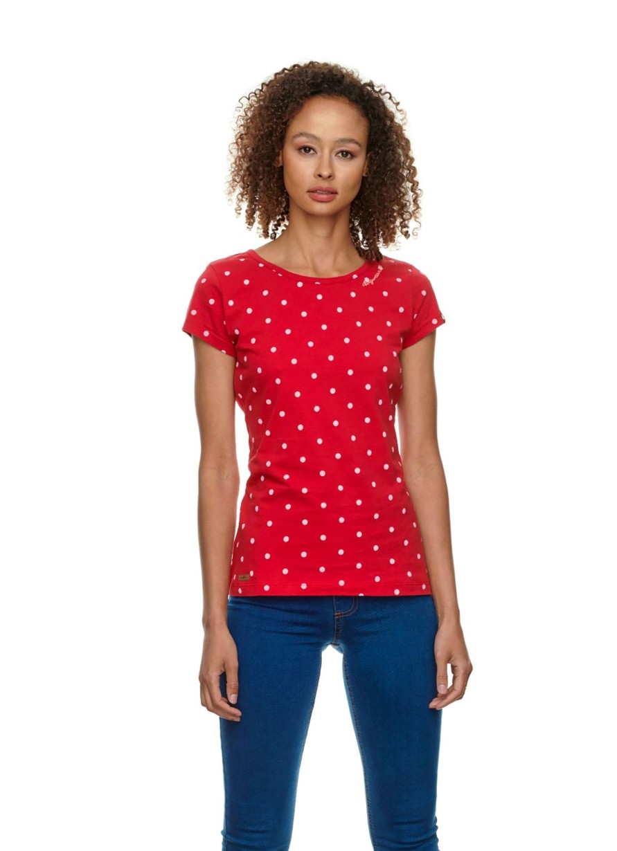 Damen Ragwear | Ragwear Shirt Mint Dots Rot