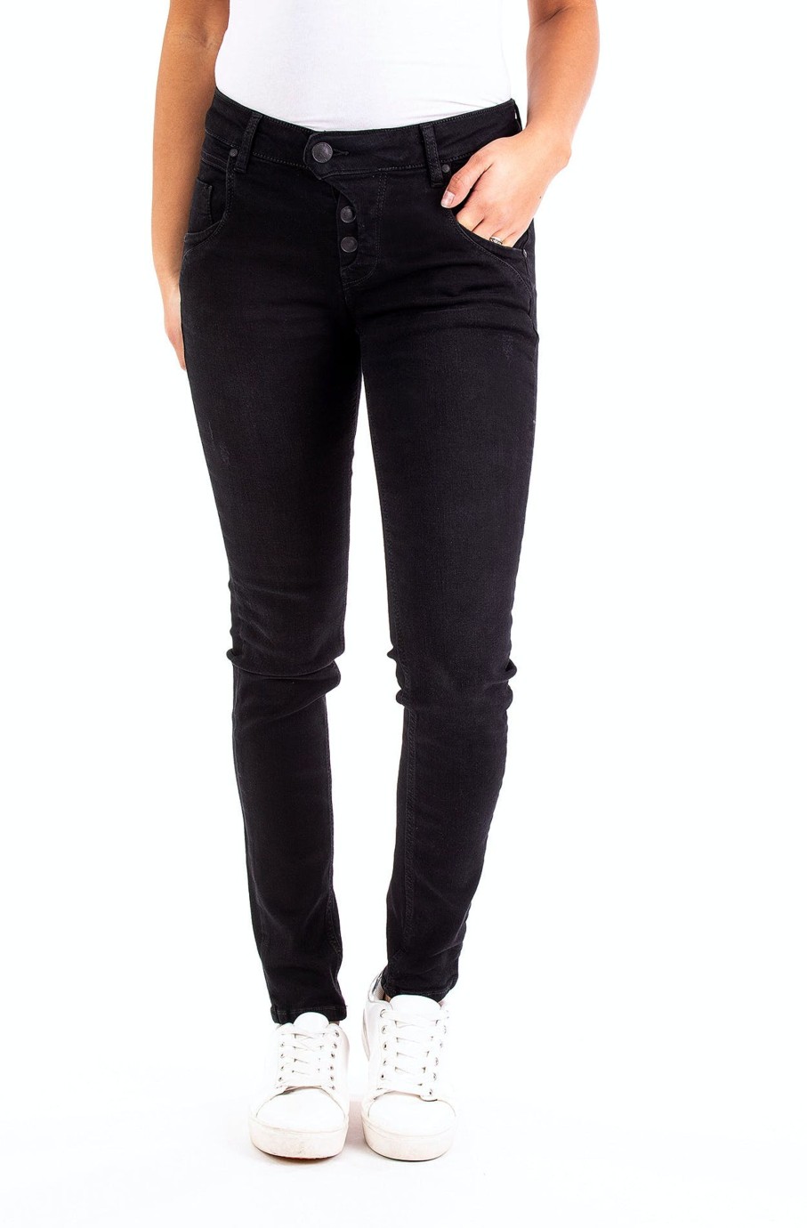 Damen Blue MonNew | Blue Monkey Jeans Manie 3581 Skinny Fit Black