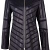 Damen Gipsy | Gipsy Damen Langlederjacke Gwnanni Lelev In Black Mit Mesh-Einsu00E4Tzen