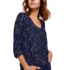 Damen Tom Tailor Denim | Tom Tailor Denim Langarmshirt Placket Navy