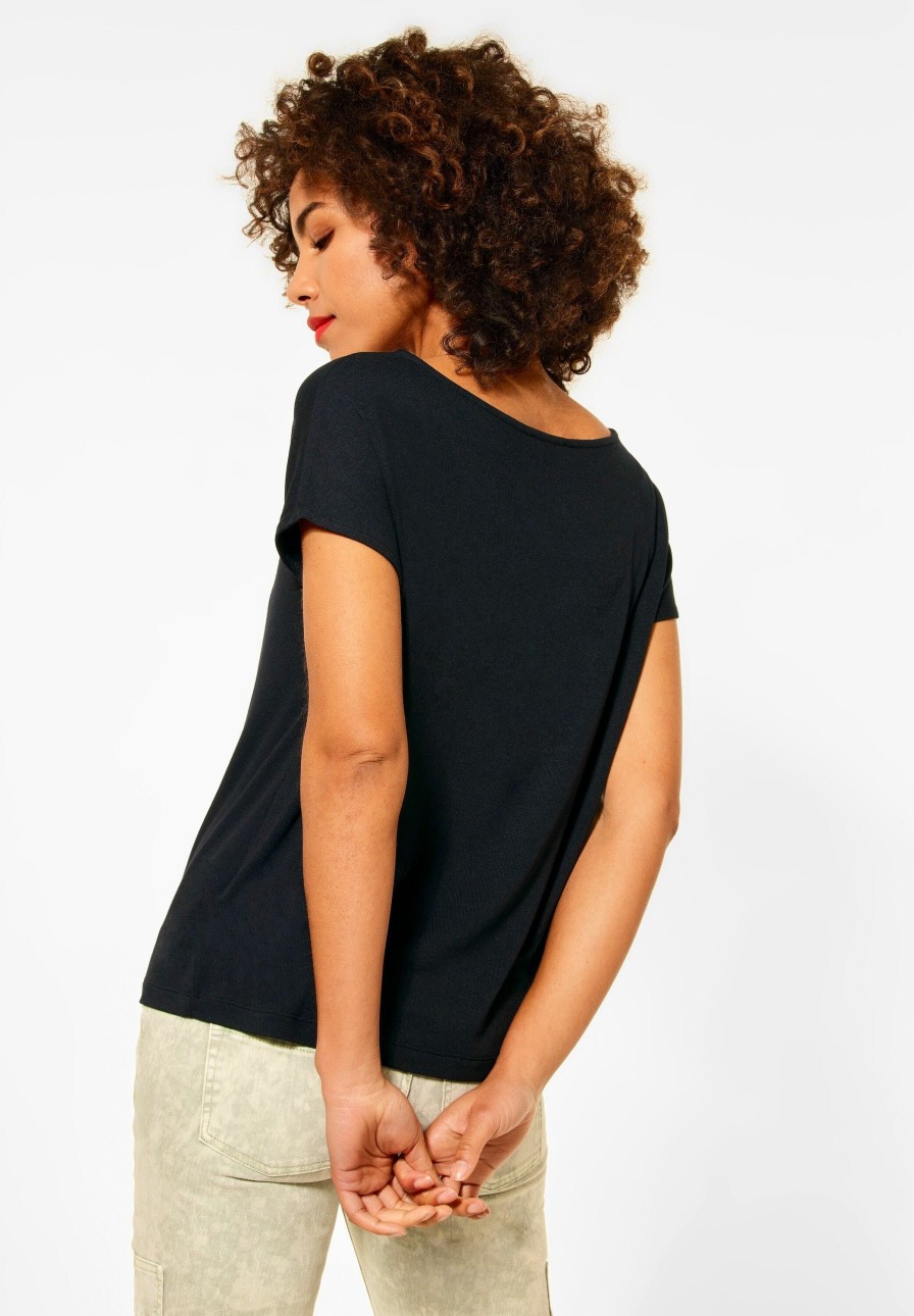 Damen Street One | Street One Shirt Partprint Black