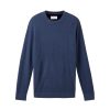 Herren Tom Tailor | Tom Tailor Rundhalspullover Structured Knit Blau