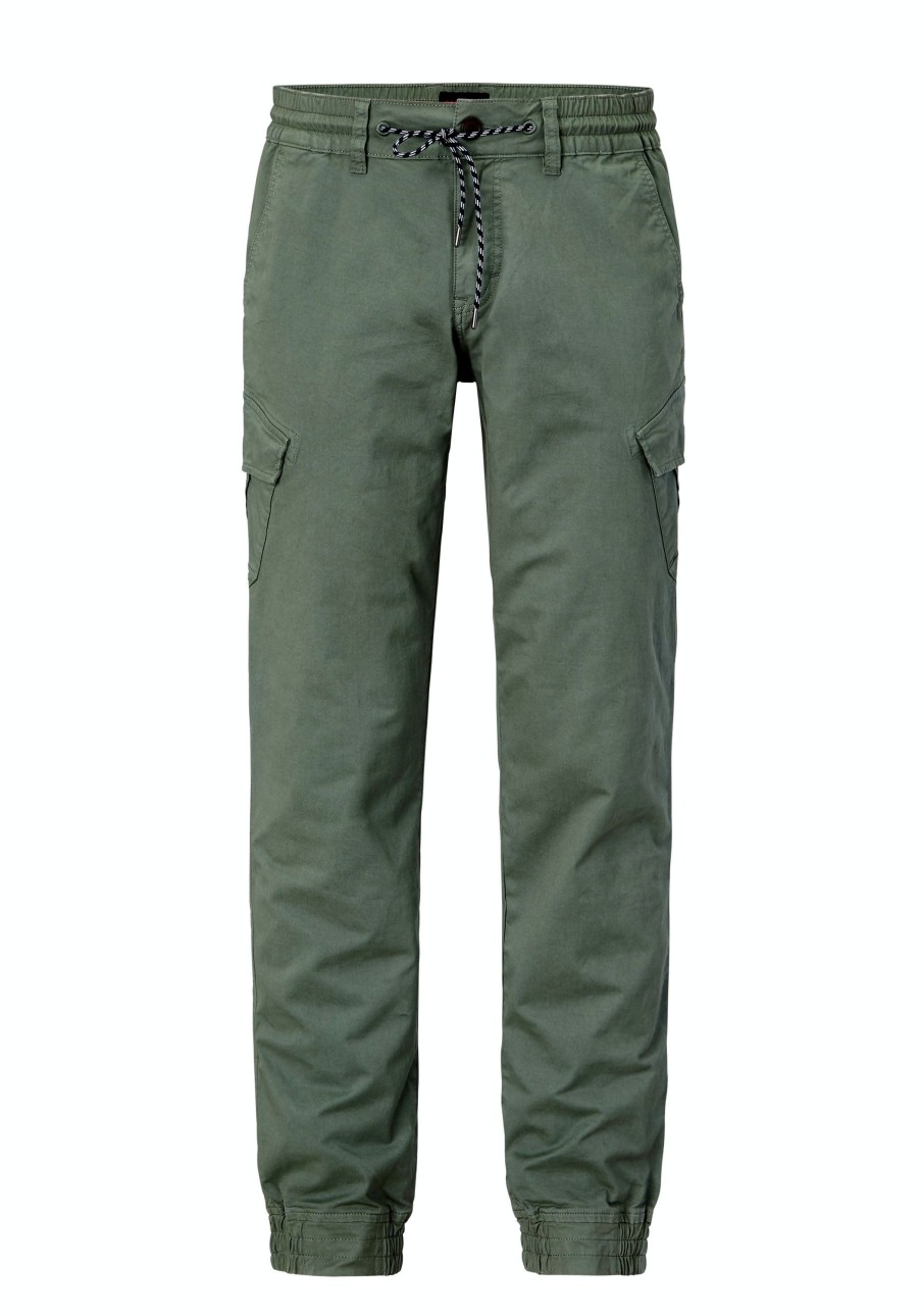 Herren Paddock's | Paddock'S Mason Cargohose Tapered Fit Extra Lang Olive