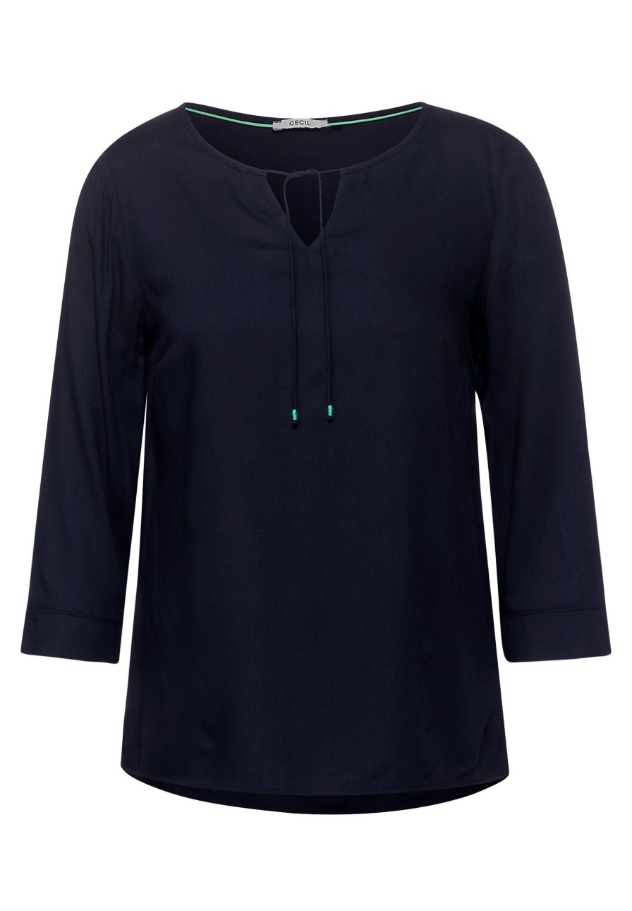 Damen Cecil | Cecil Bluse Solid Navy