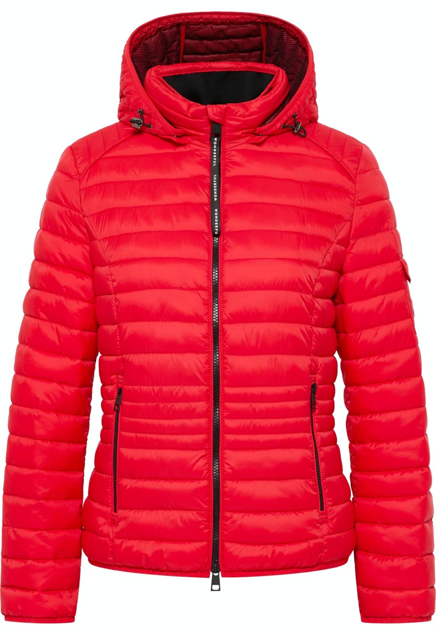 Damen Barbara Lebek | Barbara Lebek Steppjacke Mit Kapuze Red