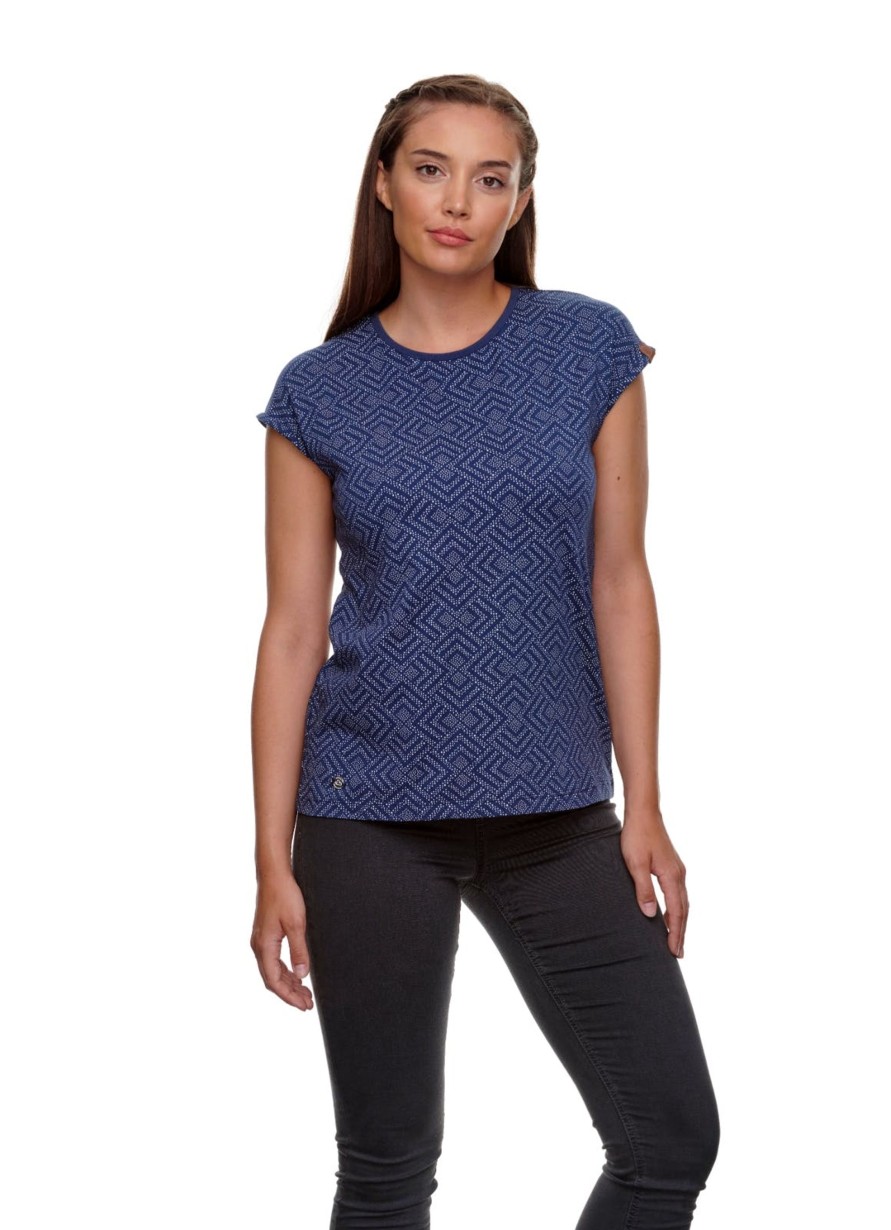 Damen Ragwear | Ragwear Shirt Dione Print Indigo