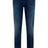 Herren Mustang | Mustang Vegas Jeans Slim Fit Extra Lang Smoky Dark Blue Used