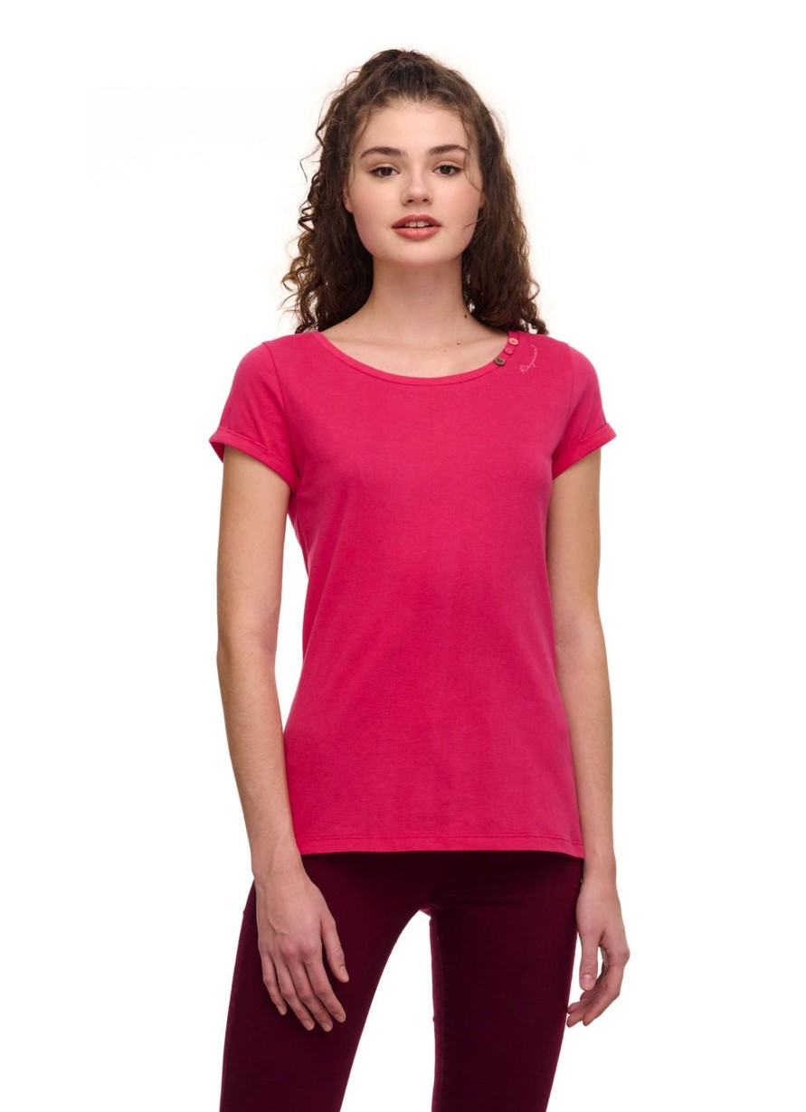 Damen Ragwear | Ragwear Shirt Florah Organic Raspberry