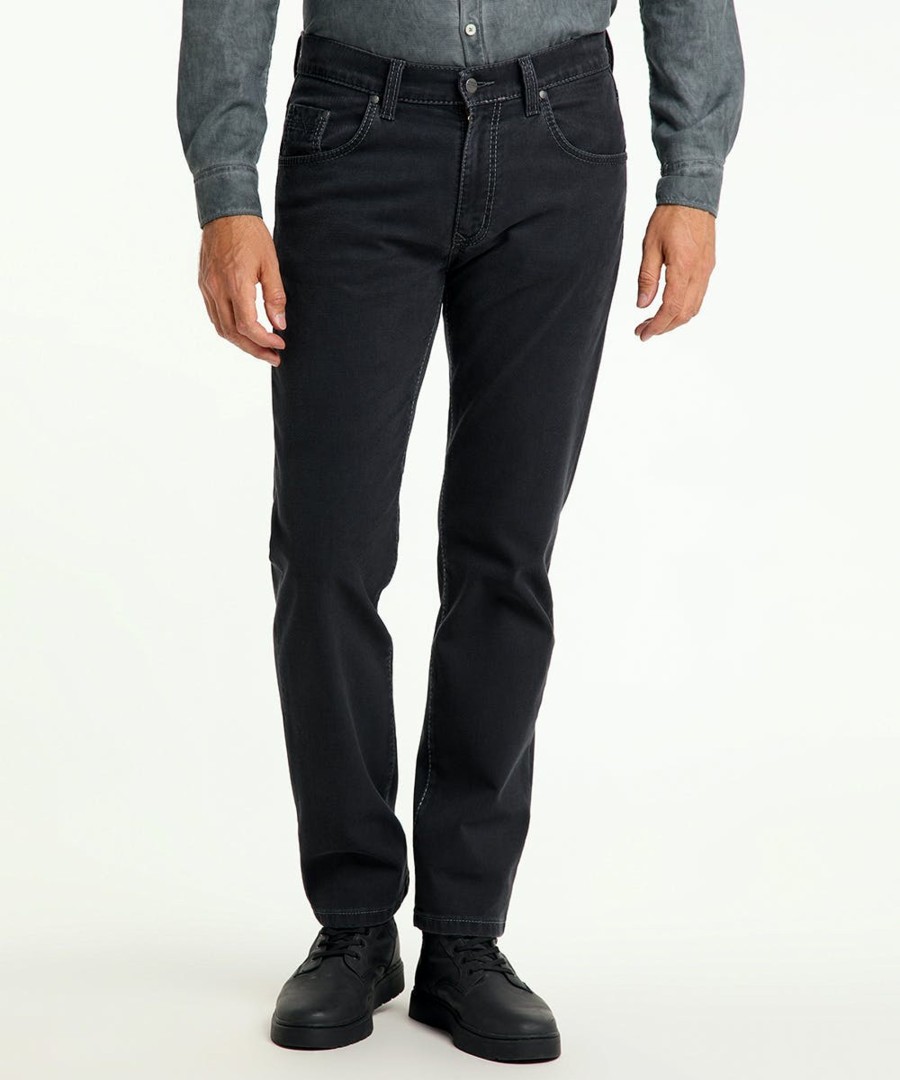 Herren Pioneer Jeans | Pioneer Jeans Rando Stretch Structure Dark Grey