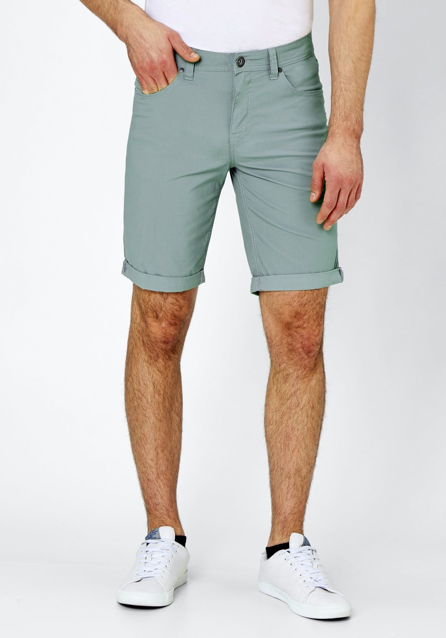 Herren Paddock's | Paddock'S Ranger Pipe Bermuda Low Fit Light Green