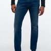 Herren Mustang | Mustang Vegas Jeans Slim Fit Ink Blue Used Extra Lang