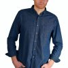 Herren Kera Collection | Kera Herren Jeanshemd Blue Denim