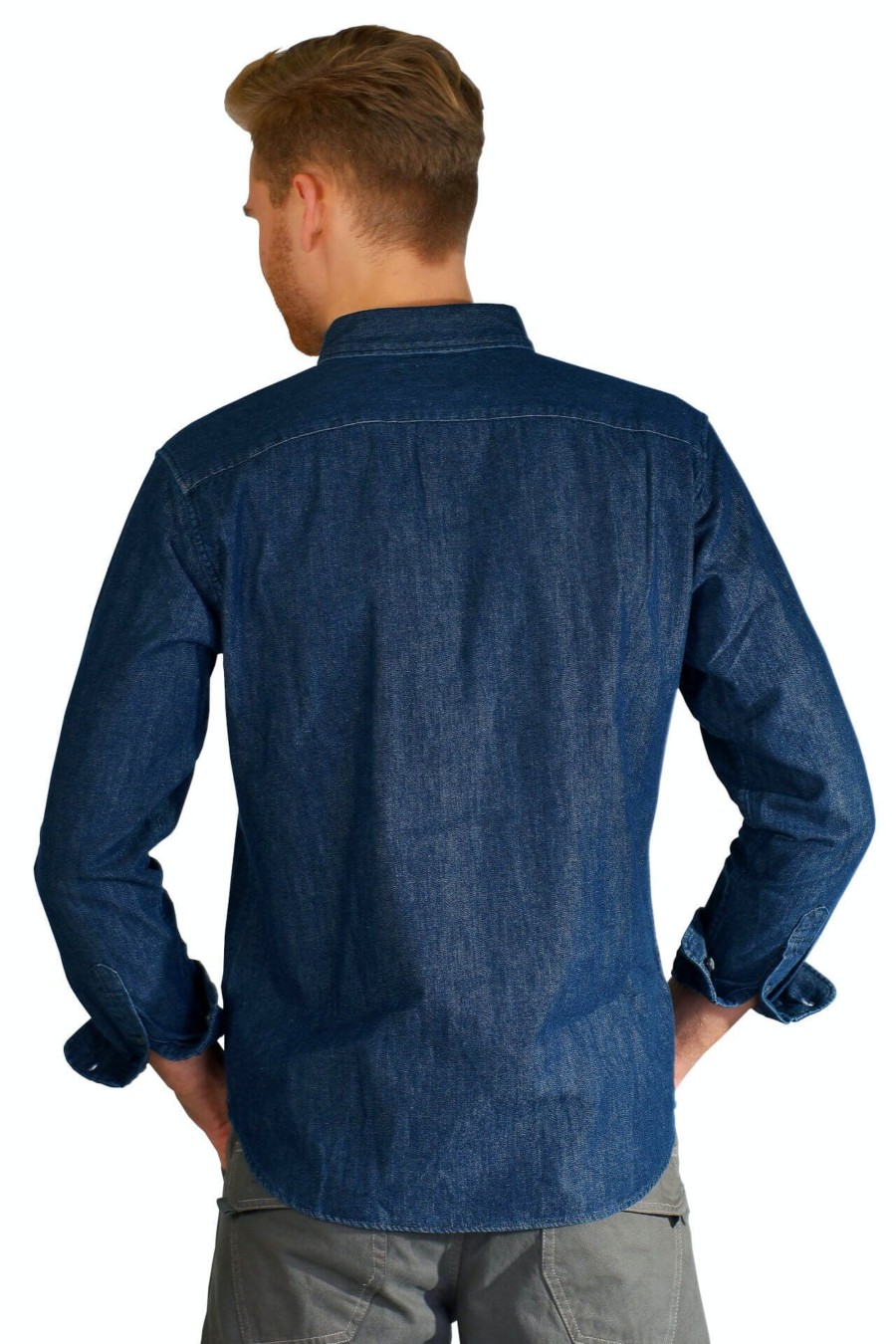 Herren Kera Collection | Kera Herren Jeanshemd Blue Denim