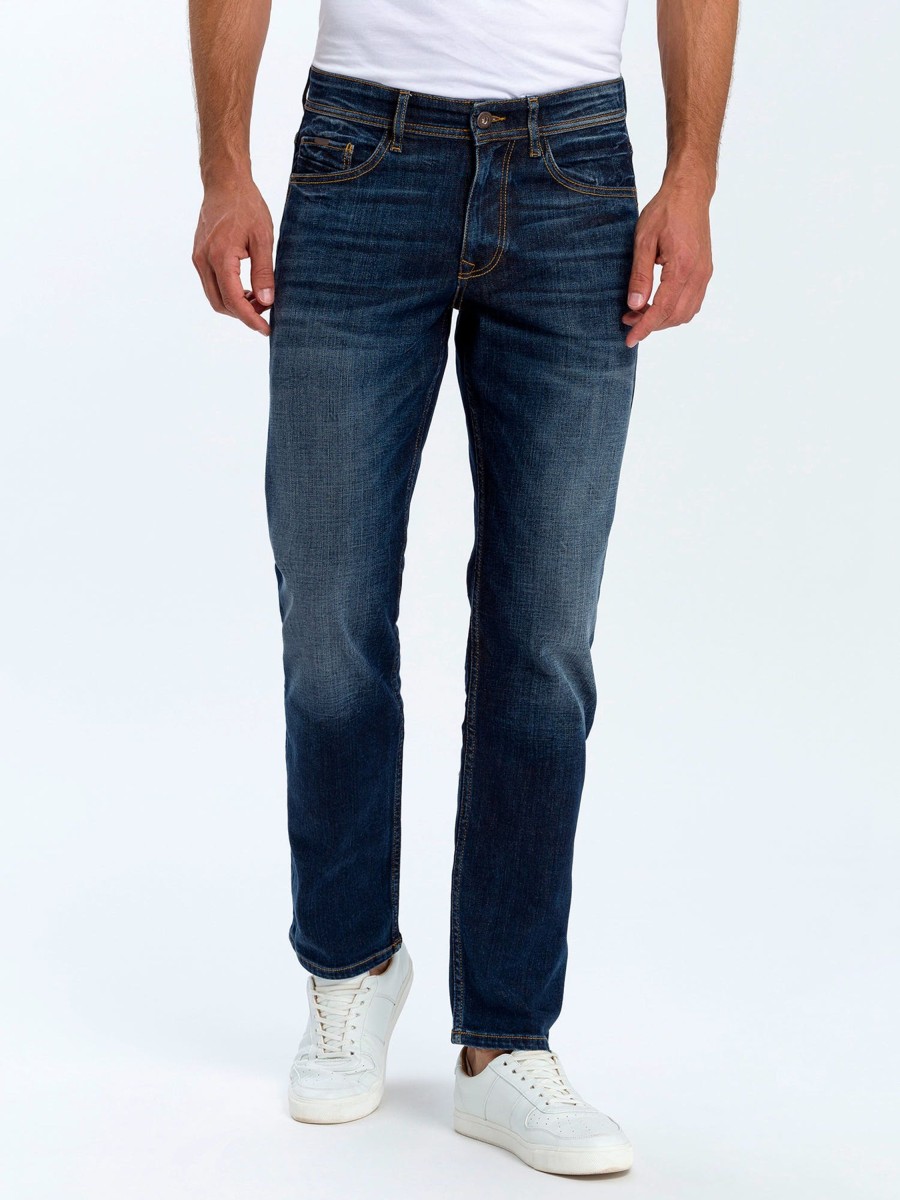 Herren Cross | Cross Jeans Antonio Regular Fit Blue Dark