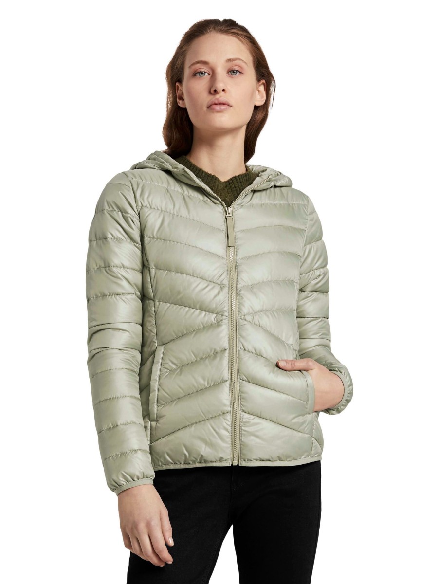 Damen Tom Tailor Denim | Tom Tailor Denim Jacke Light Puffer Khaki