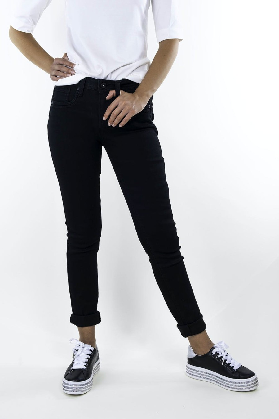 Damen Red Button | Red Button Jeans Jimmy Black