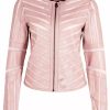 Damen Gipsy | Gipsy Damen Lederjacke Ggsuri In Rose Mit Mesh-Einsu00E4Tzen